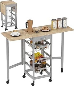 Guía para elegir el carro auxiliar de madera ideal para tu cocina