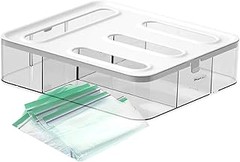 ¿Dónde encontrar organizadores de cajón para bolsas de congelación y rollos?