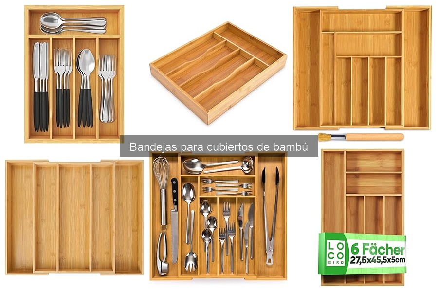 Alternativas a bandejas de cubiertos de bambú para tu cocina