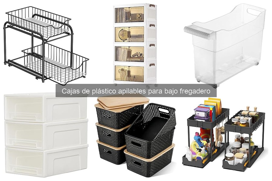 Alternativas a cajas plásticas para organizar bajo el fregadero