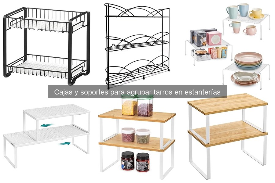 Alternativas a cajas y soportes para tarros en la cocina