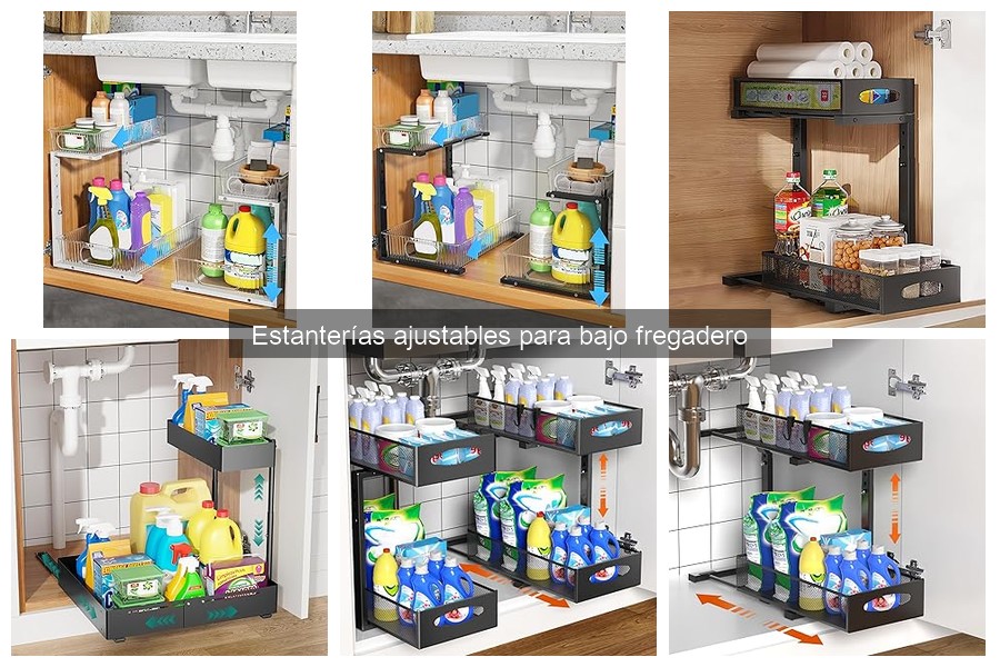 Alternativas a estanterías ajustables bajo fregadero