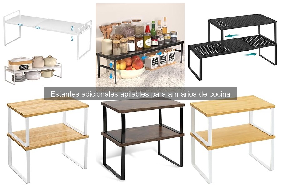 Alternativas a estantes apilables en cocina para organizar