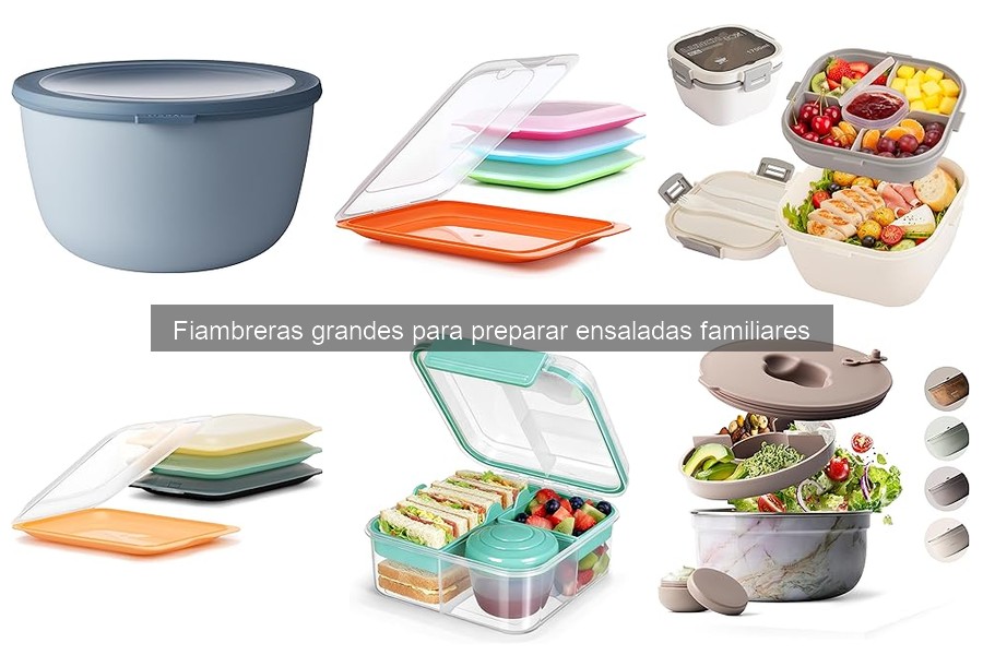 Alternativas a fiambreras grandes para ensaladas familiares