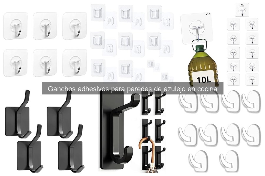 Alternativas a ganchos adhesivos en cocinas con azulejos