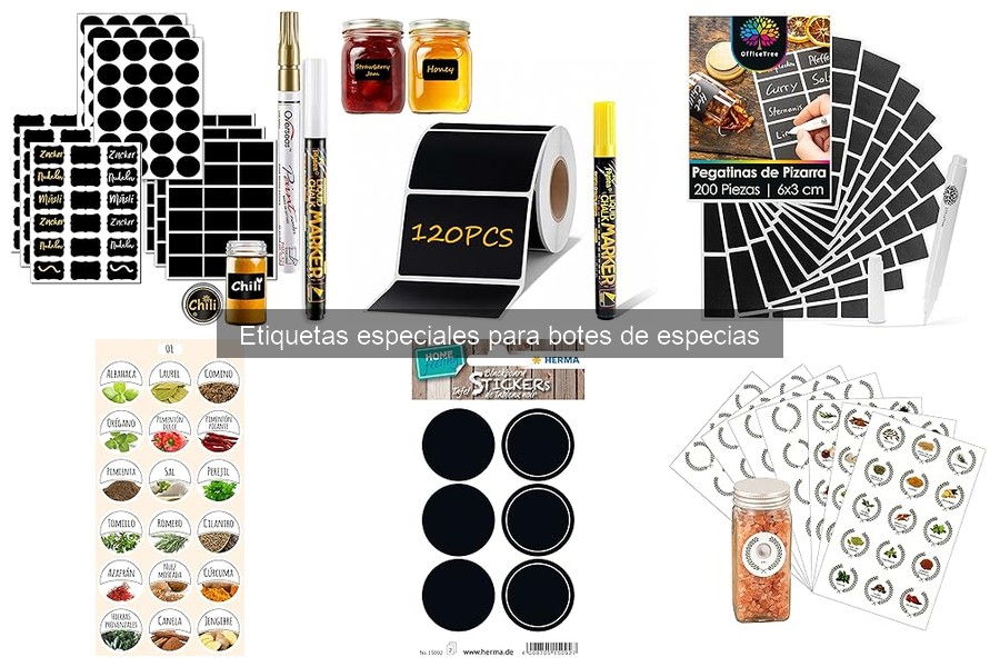 Alternativas a las etiquetas para botes de especias