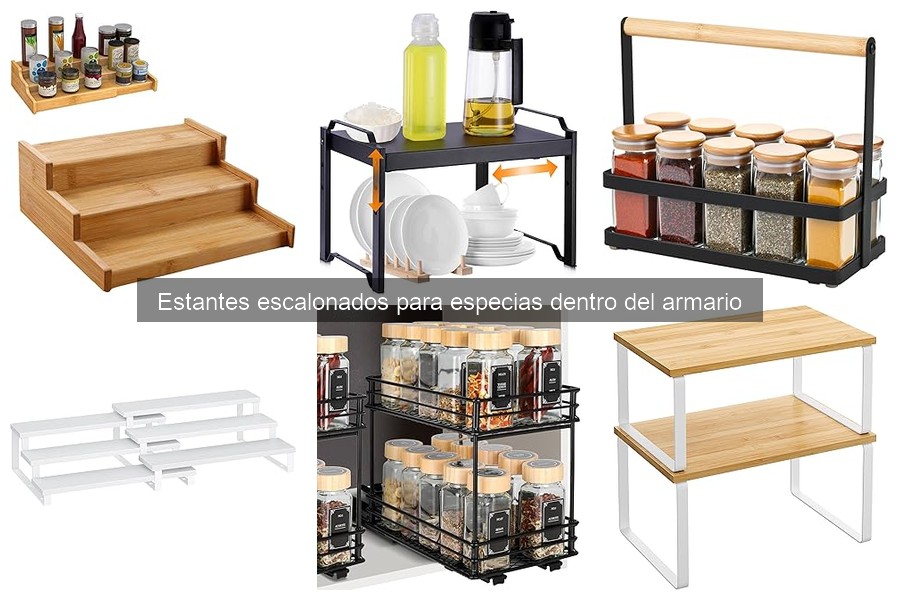Alternativas a los estantes escalonados para especias