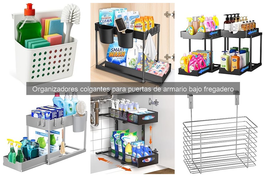 Alternativas a organizadores colgantes bajo el fregadero