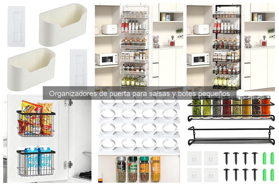 Alternativas a organizadores de puerta para salsas y botes