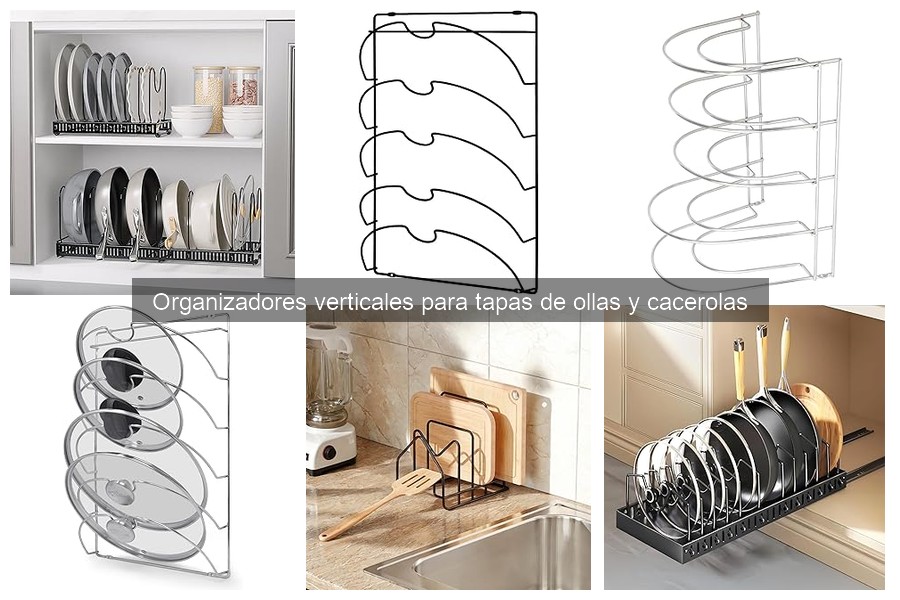 Alternativas a organizadores verticales para tapas de olla