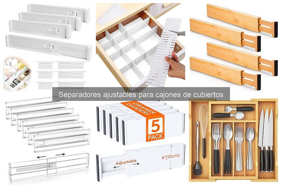 Alternativas a separadores ajustables para cajones de cubiertos