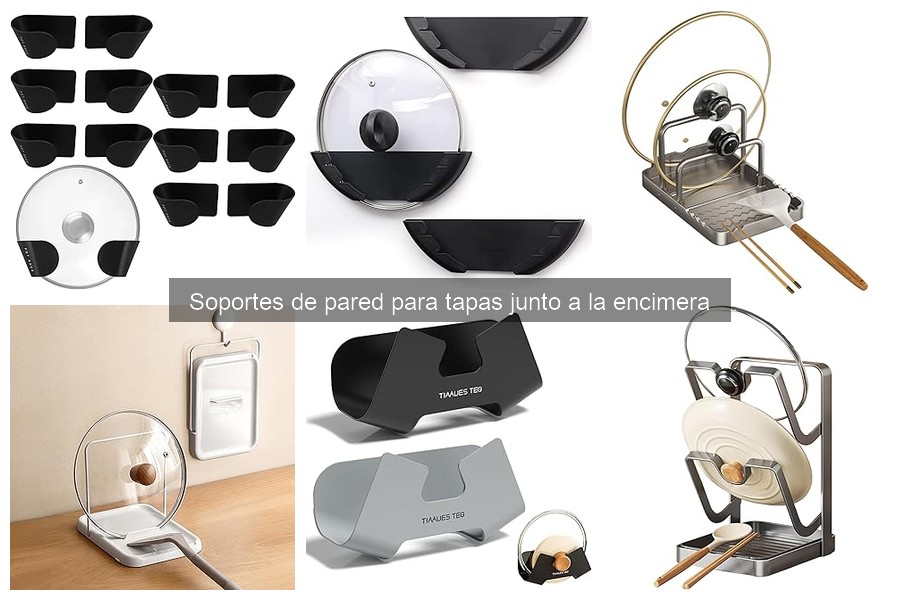 Alternativas a soportes de pared para tapas en cocinas pequeñas