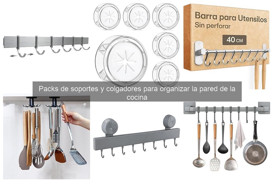 Alternativas a soportes y colgadores en la cocina