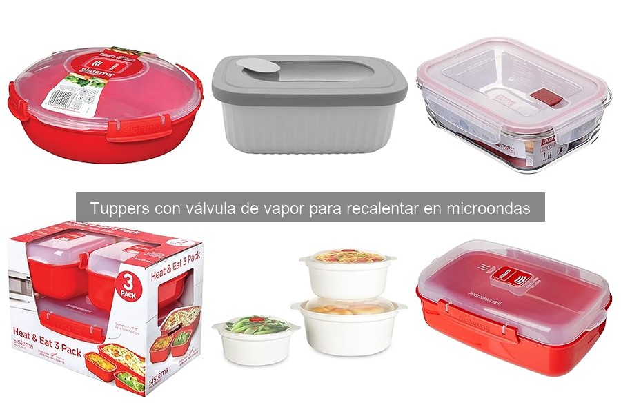 Alternativas a tuppers con válvula de vapor para microondas