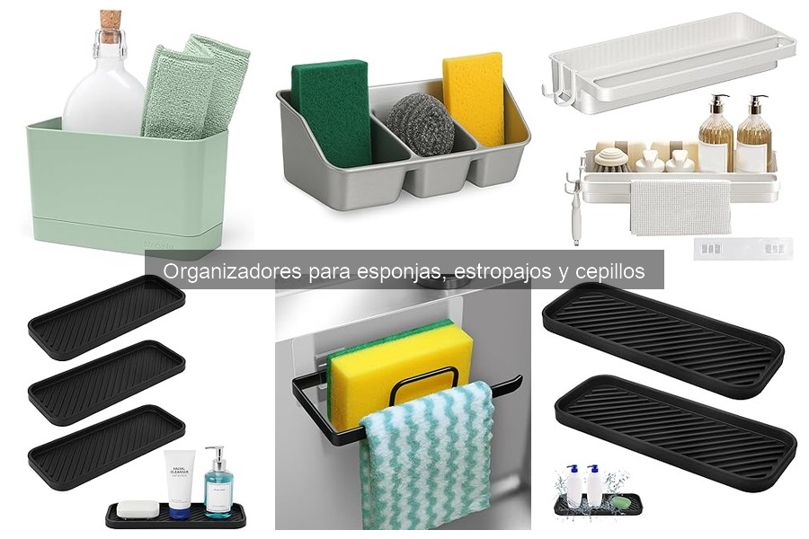 Alternativas creativas para organizar esponjas y estropajos