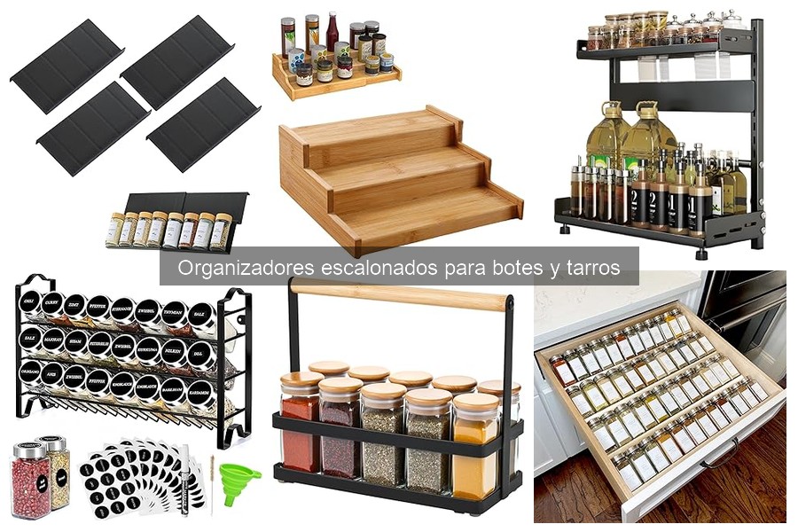Beneficios de usar organizadores escalonados en la cocina