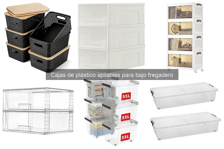 Cajas de plástico apilables personalizables para almacenamiento
