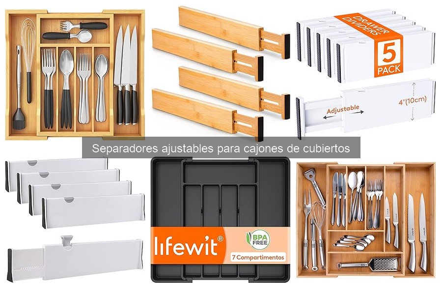 Cómo cuidar separadores ajustables para cajones de cubiertos