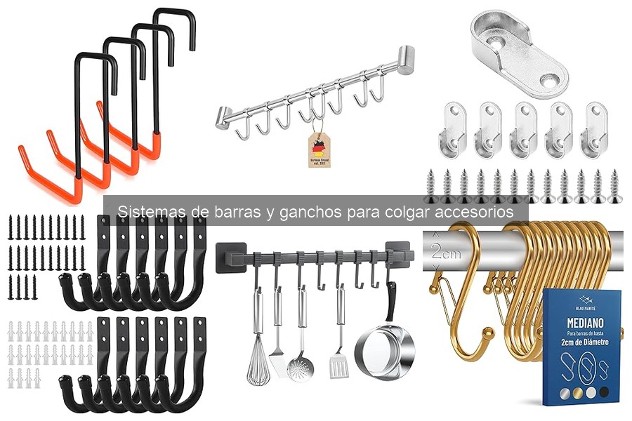 Cómo elegir el mejor sistema de barras y ganchos para cocina