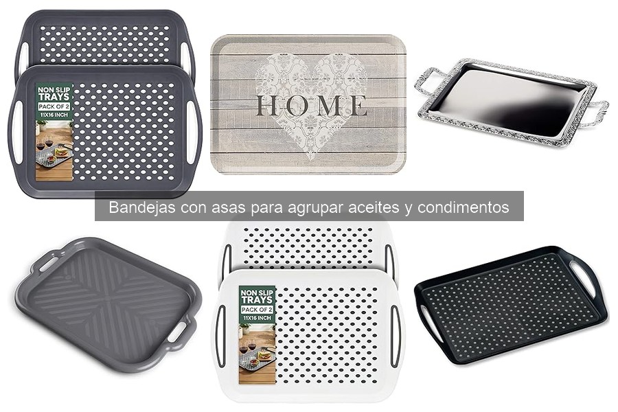 Cómo elegir la bandeja con asas adecuada para aceites y condimentos
