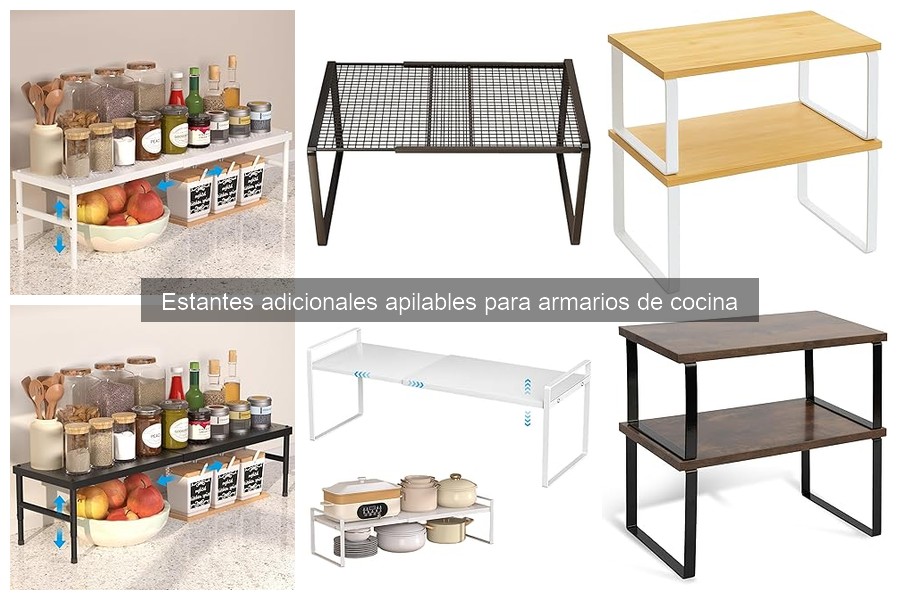 Cómo instalar estantes apilables en armarios de cocina