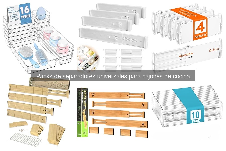 Cómo instalar separadores universales en los cajones de cocina