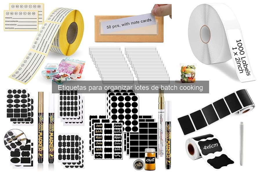 Cómo mantener las etiquetas de batch cooking en buen estado