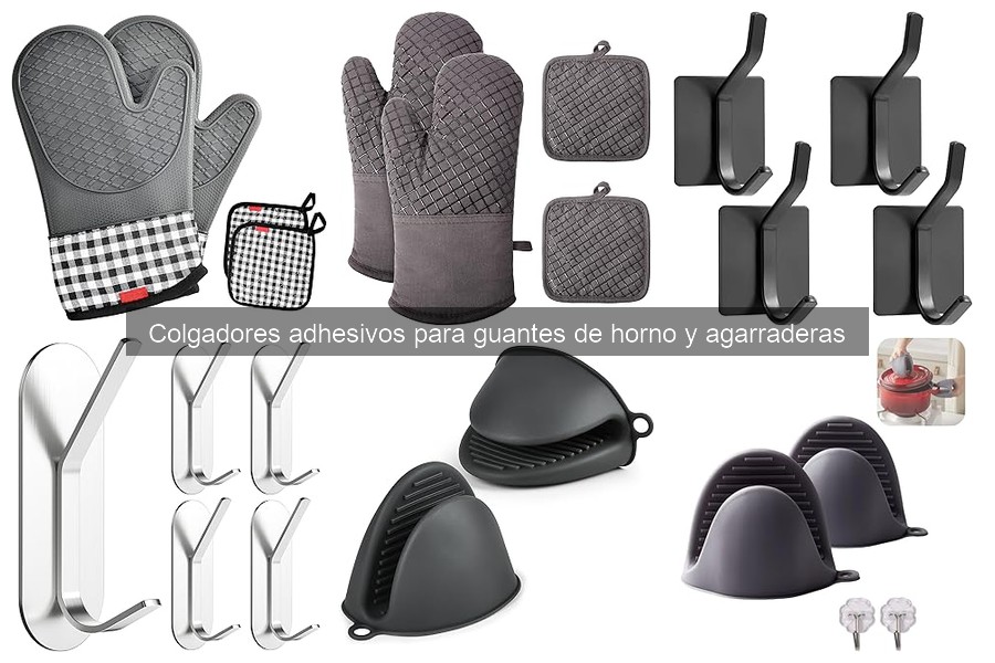 Cómo mantener y limpiar colgadores adhesivos para guantes de horno