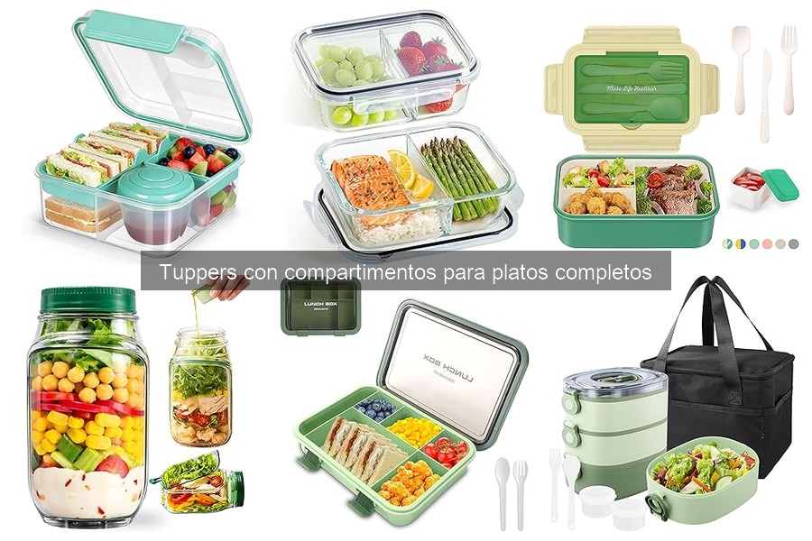 Cómo organizar alimentos en tuppers con compartimentos