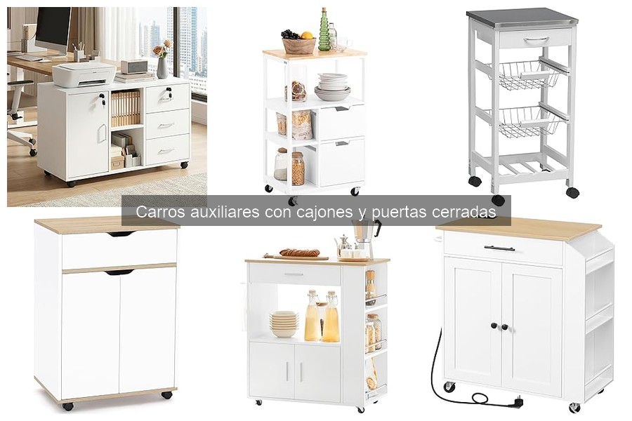 Cómo organizar un carro auxiliar con cajones y puertas cerradas