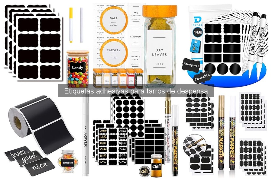 Cómo usar etiquetas adhesivas para tarros de despensa