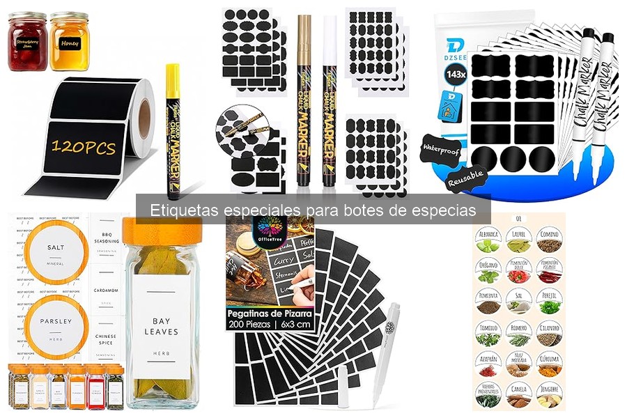 Cómo usar etiquetas en botes de especias: consejos prácticos