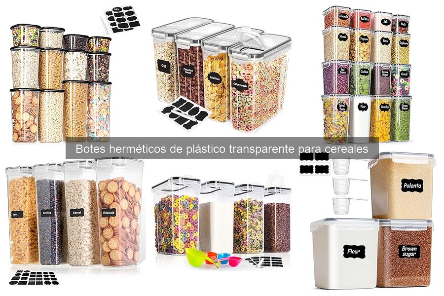 Comparativa: Botes herméticos de plástico vs vidrio para cereales