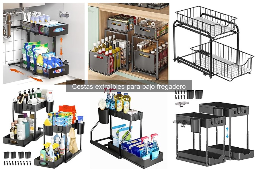 Comparativa: Cestas Extraíbles vs Estanterías Fijas Bajo Fregadero