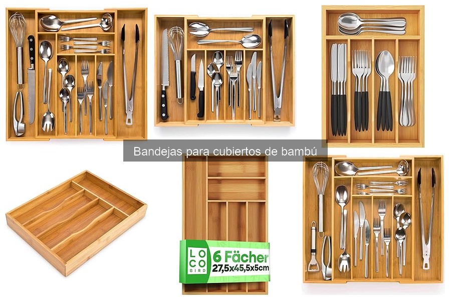 Comparativa de bandejas de cubiertos: bambú vs plástico