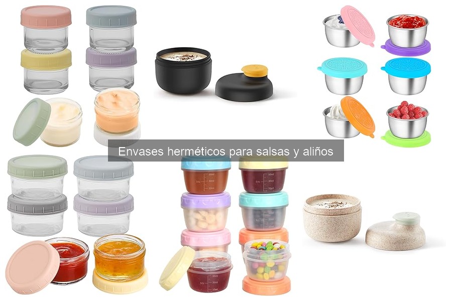 Comparativa de envases herméticos para salsas y aliños