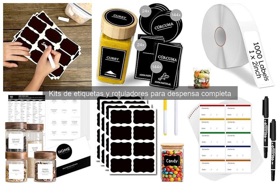 Comparativa de Kits de Etiquetas para Despensa: Mejores Marcas