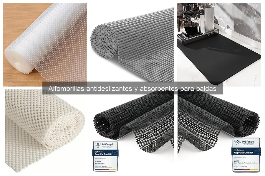 Comparativa de materiales en alfombrillas antideslizantes