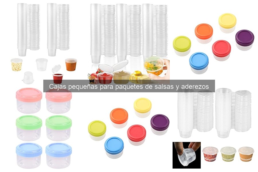 Comparativa de materiales en cajas para salsas y aderezos