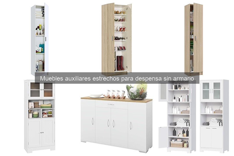 Comparativa de materiales en muebles auxiliares estrechos