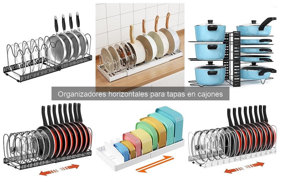 Comparativa de materiales en organizadores de tapas para cocina