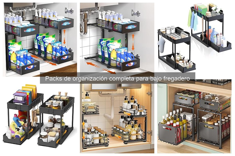 Comparativa de Materiales en Packs de Organización Bajo Fregadero