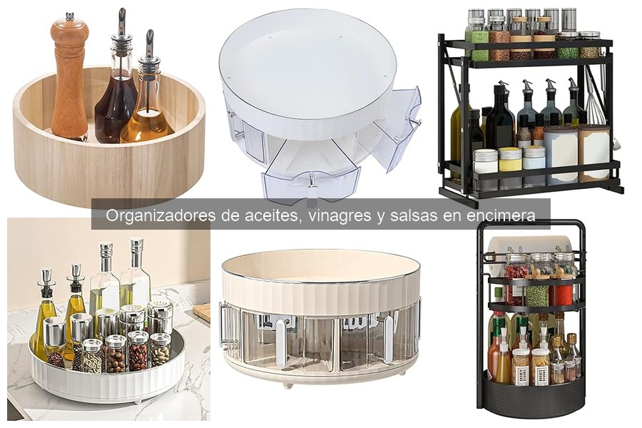 Comparativa de organizadores de aceites y vinagres por material