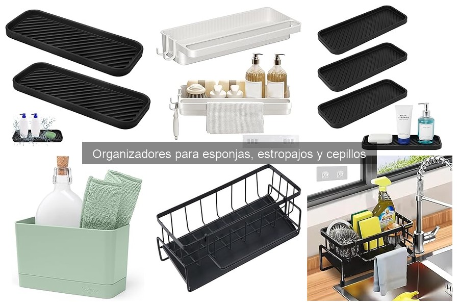 Comparativa de organizadores de esponjas: acero inoxidable vs plástico