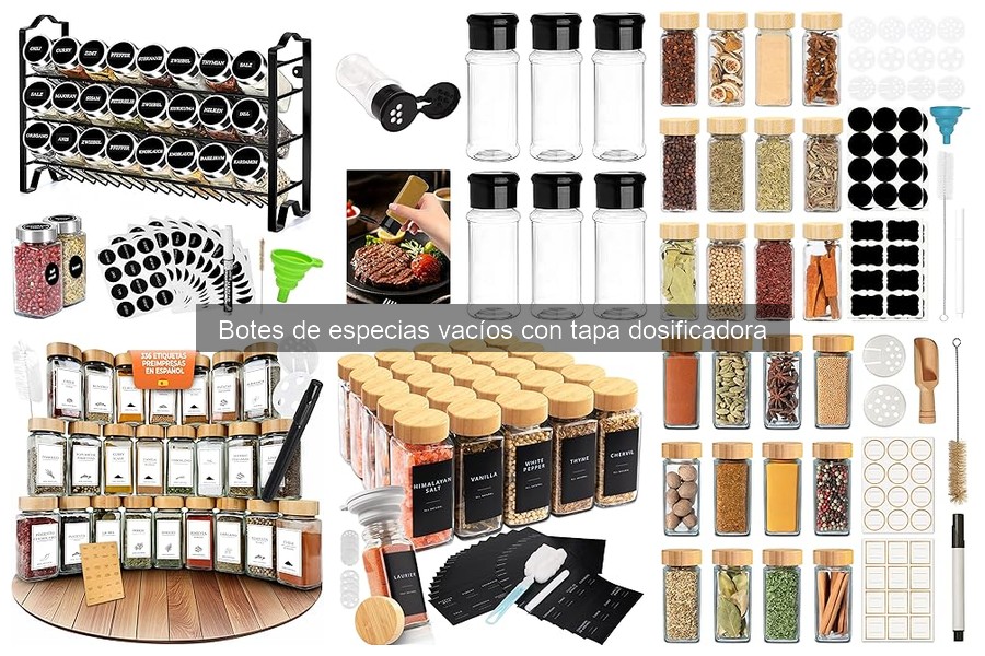 Comparativa de precios de botes de especias vacíos