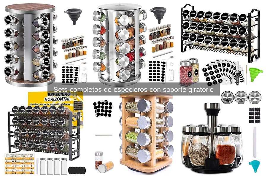 Comparativa de precios de sets de especieros giratorios