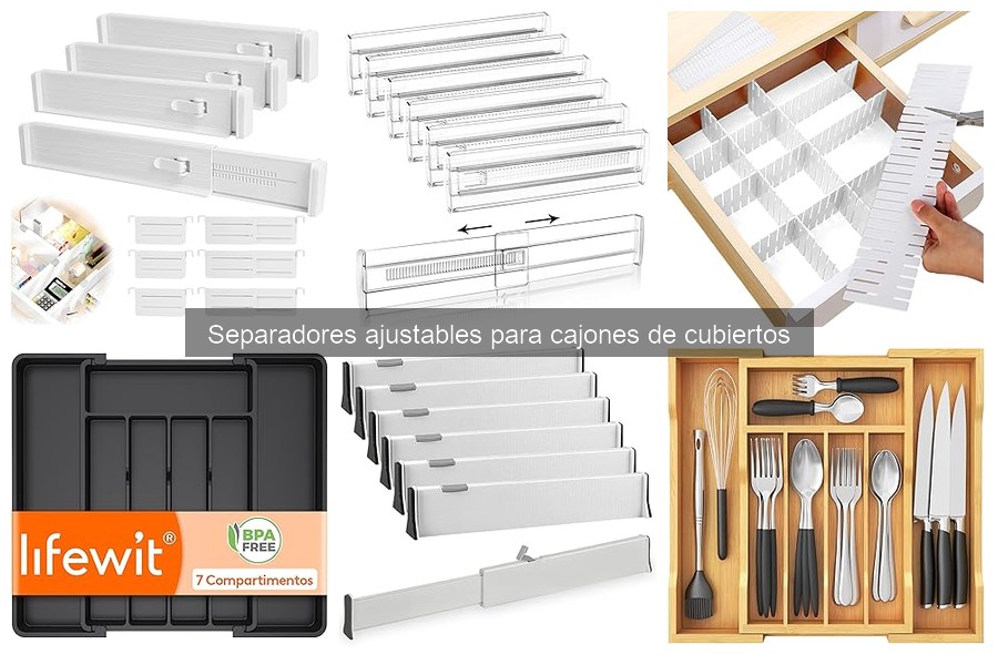 Comparativa de separadores ajustables vs. fijos para cubiertos