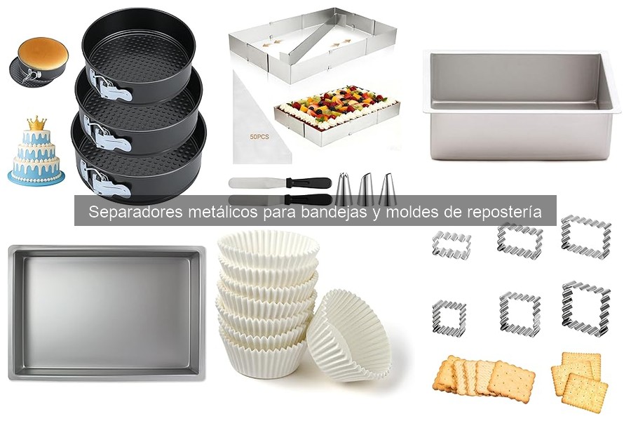 Comparativa de separadores metálicos y plásticos para repostería