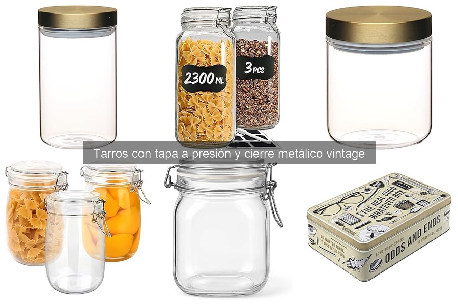 Comparativa de tarros con tapa a presión y otros envases