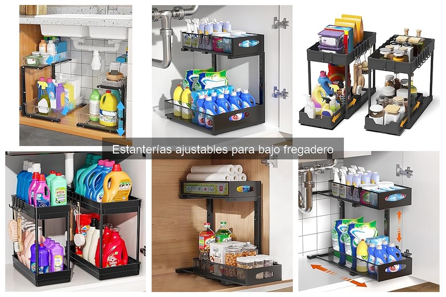 Consejos para limpiar estanterías ajustables bajo fregadero
